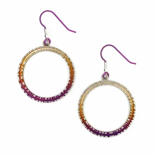 Coastal Edge Purple Large Drop Earrings